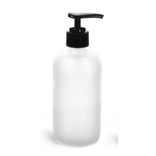 Frosted 8 oz Glass Soap W/Pump