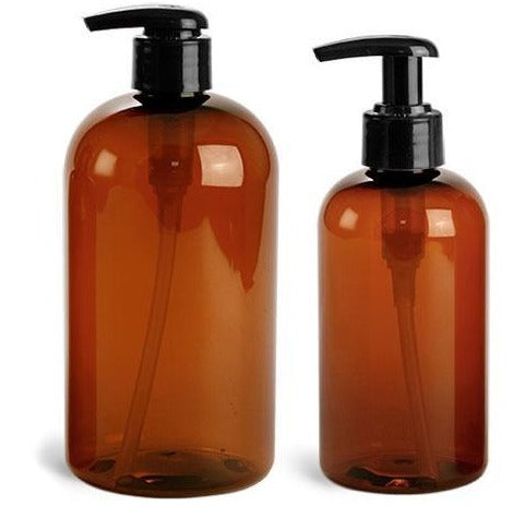 Amber Plastic Lotion Pump